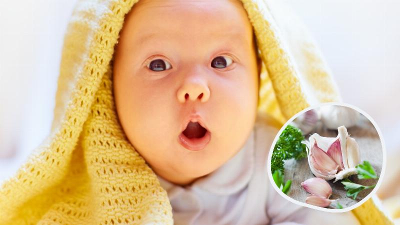 Gừng và tỏi trị ho cho bé