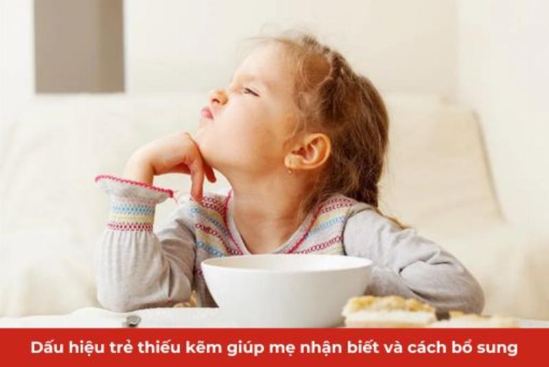 Dấu hiệu thiếu kẽm ở trẻ