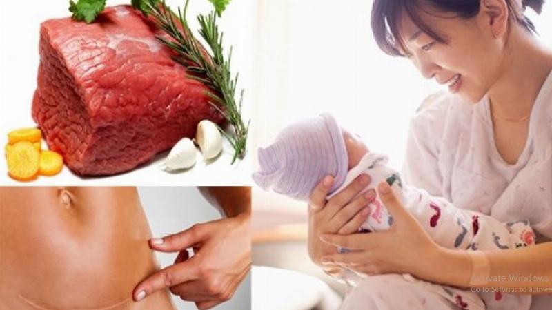 Món ăn thịt bò sau sinh mổ