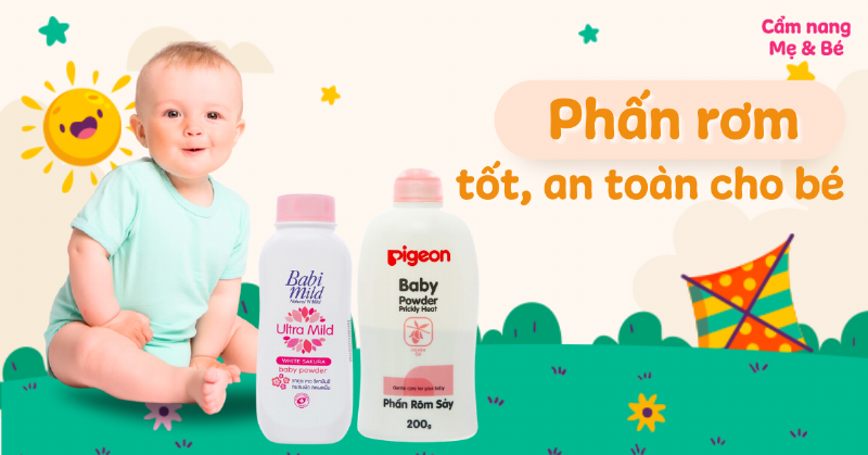 Phấn rôm cho bé an toàn và hiệu quả