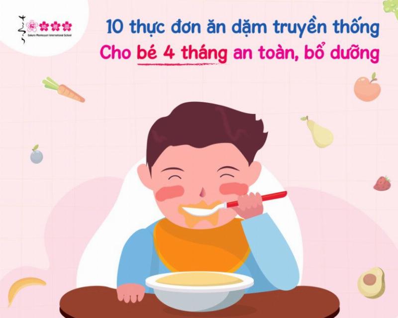 Thức ăn dặm cho trẻ 4 tháng tuổi